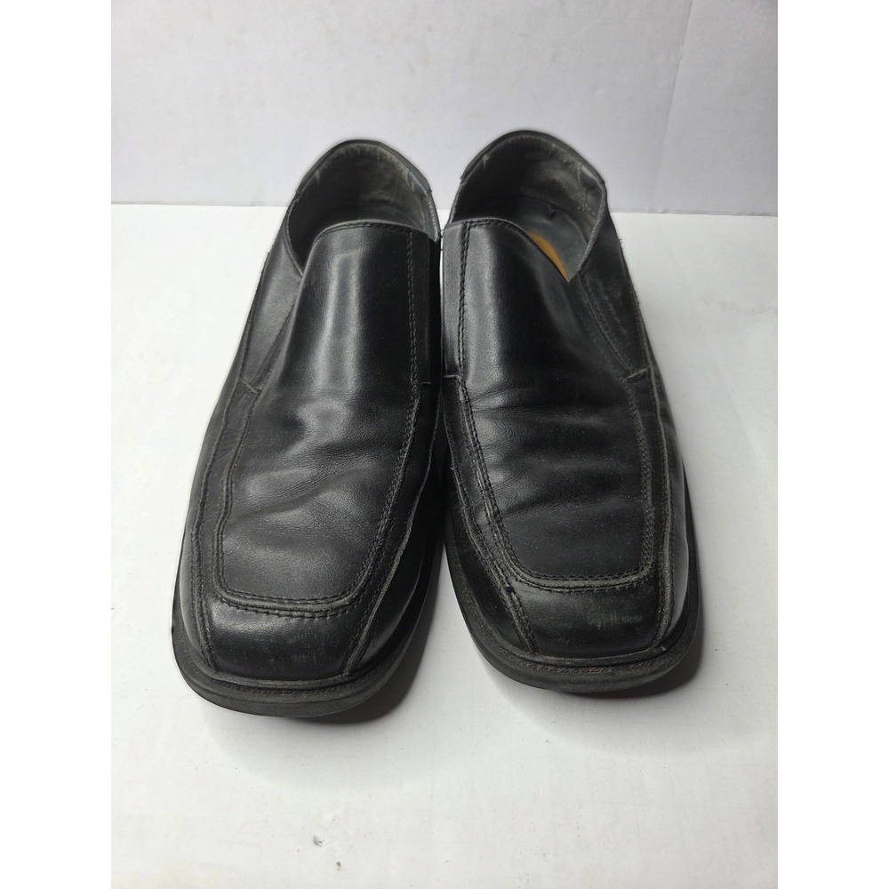 Dockers Mens Black Leather Slip On Square Toe Dress Loafers 090-3184 Size 9M